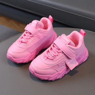 Μόδα παιδικά αθλητικά παπούτσια για αγόρια, κορίτσια, αναπνεύσιμο πλέγμα αέρα με γάντζο και βρόχο 2024, ζεστή άνοιξη, φθινόπωρο, παιδικά αθλητικά παπούτσια για τρέξιμο
