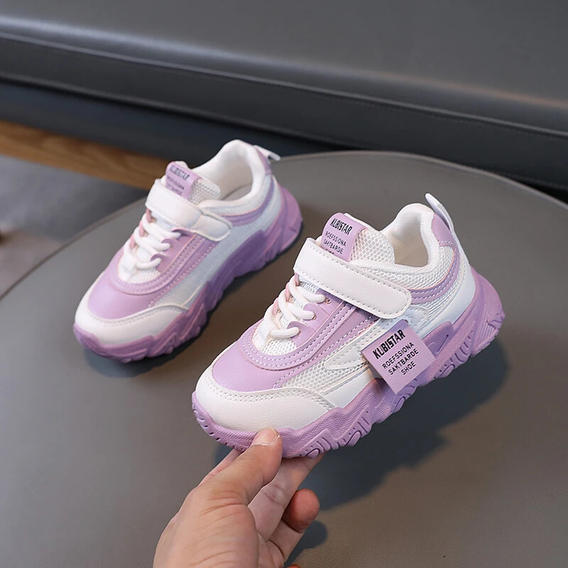 Μόδα παιδικά αθλητικά παπούτσια για αγόρια, κορίτσια, αναπνεύσιμο πλέγμα αέρα με γάντζο και βρόχο 2024, ζεστή άνοιξη, φθινόπωρο, παιδικά αθλητικά παπούτσια για τρέξιμο
