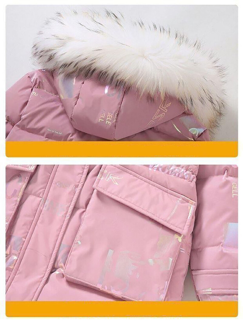 Téli párnázott dzseki lányoknak szélálló vastag meleg pamut kabát műszőrme kapucnis kabát meghosszabbítja vízálló téli ruhákat