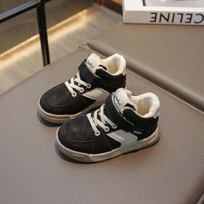 2023 Παιδικά βαμβακερά αθλητικά παπούτσια μόδας Χειμερινά βελούδινα Ζεστά για αγόρια Αθλητικά παπούτσια για παιδιά Αιτία Παιδικά ψηλά παπούτσια για τρέξιμο