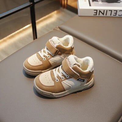 2023 Παιδικά βαμβακερά αθλητικά παπούτσια μόδας Χειμερινά βελούδινα Ζεστά για αγόρια Αθλητικά παπούτσια για παιδιά Αιτία Παιδικά ψηλά παπούτσια για τρέξιμο