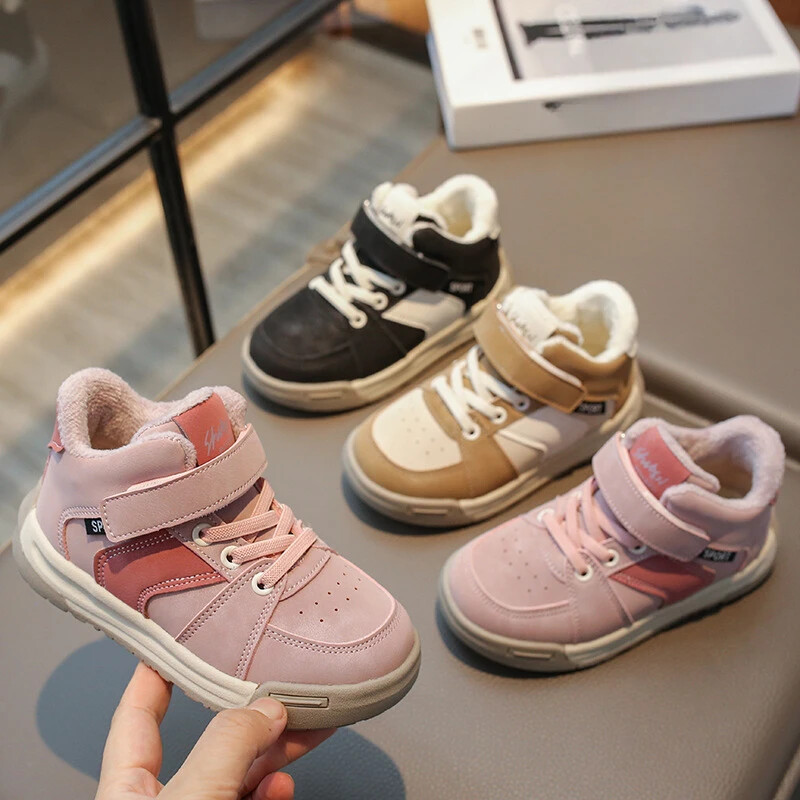 2023 Παιδικά βαμβακερά αθλητικά παπούτσια μόδας Χειμερινά βελούδινα Ζεστά για αγόρια Αθλητικά παπούτσια για παιδιά Αιτία Παιδικά ψηλά παπούτσια για τρέξιμο