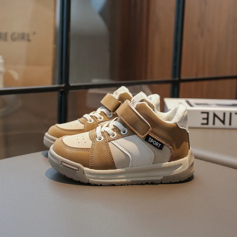 2023 Παιδικά βαμβακερά αθλητικά παπούτσια μόδας Χειμερινά βελούδινα Ζεστά για αγόρια Αθλητικά παπούτσια για παιδιά Αιτία Παιδικά ψηλά παπούτσια για τρέξιμο