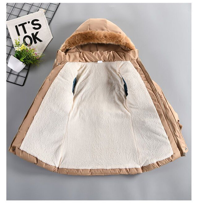 4-10Y Παιδικά Πανωφόρια Παλτό Χειμώνα Κορίτσια Αγόρια Μπουφάν πουπουλένιο με κουκούλα ζεστό μωρό κορίτσια Παρκά Μπουφάν Κέντημα Κοριτσίστικα Ρούχα