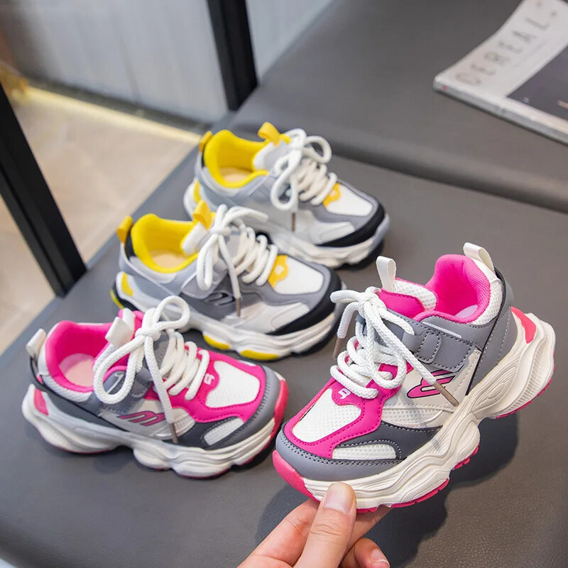 2024 tavaszi gyermekcipők lányoknak, gyerekeknek, sportcipők, divatos koreai stílusú, hálós, lélegző, csúszásmentes, sokoldalú gyerekcipők