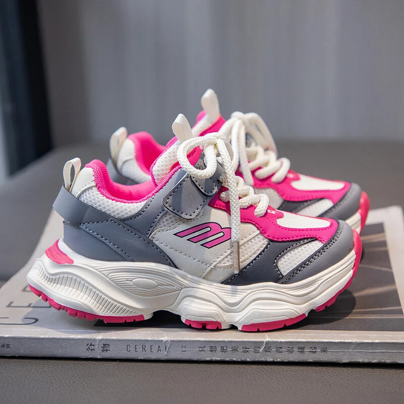 2024 tavaszi gyermekcipők lányoknak, gyerekeknek, sportcipők, divatos koreai stílusú, hálós, lélegző, csúszásmentes, sokoldalú gyerekcipők