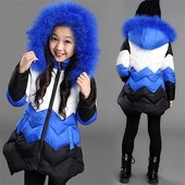 2024 Rudens ir žiemos nauji mergaičių rūbai vaikiškas žieminis vidutinio ilgio paltas pastorintas laisvalaikis medvilne paminkštintas paltas