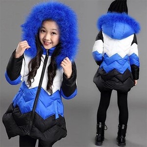 2024 Rudens ir žiemos nauji mergaičių rūbai vaikiškas žieminis vidutinio ilgio paltas pastorintas laisvalaikis medvilne paminkštintas paltas