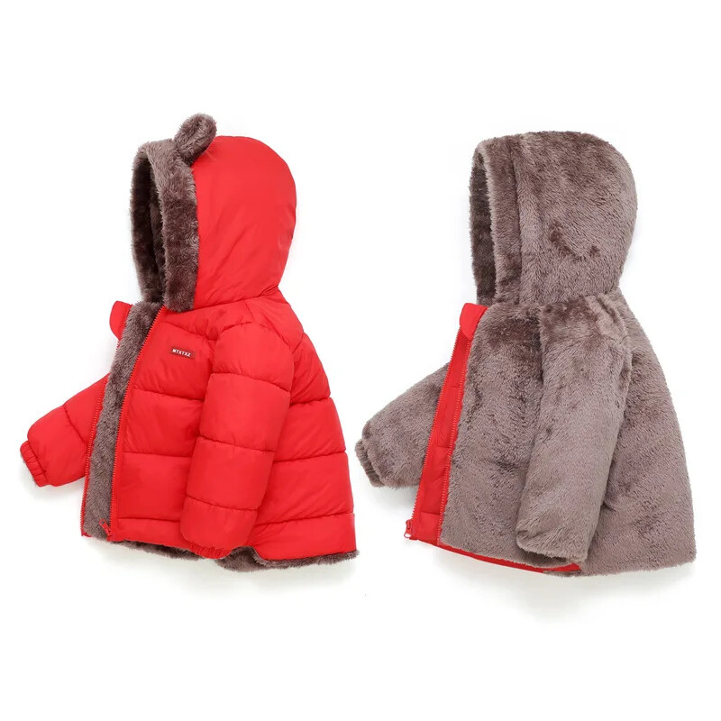 Χειμερινές φόρμες για παιδιά Φθινοπωρινές και χειμερινές Παιδικές πουπουλένιες και βαμβακερές μπουφάν για αγόρια και κορίτσια, βαμβακερά μπουφάν με βελούδο