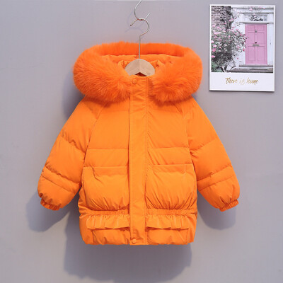 Mergaičių pūkinė striukė Medvilnė nuo vėjo