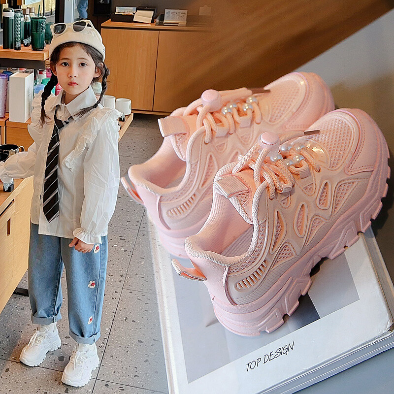 Κοριτσίστικα Παιδικά Αθλητικά Παπούτσια Ανοιχτό Μωβ Αναπνέει Διχτυωτό Παπούτσια για τρέξιμο για κορίτσια Φοιτητική μόδα Παιδικά Casual Αθλητικά Παπούτσια για μωρά