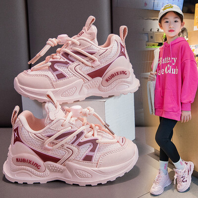 Άνοιξη 2024 Νέο Παιδικό Trned Mesh επάνω αναπνεύσιμο αθλητικά παπούτσια για κορίτσια Χαριτωμένα παπούτσια για τρέξιμο Μαθητικά Κομψά αθλητικά παπούτσια αντιολισθητικά