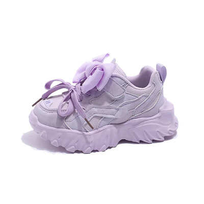 Παιδικά αθλητικά παπούτσια Ροζ αθλητικά παπούτσια για κορίτσια Παιδικά κορδόνια παπιγιόν 2023 Φθινόπωρο Παιδική Μόδα Heig Αύξηση Casual Trainers 27-37
