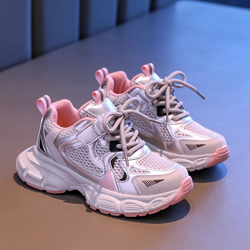 2024. g. Jaunas meiteņu kedas Lielas, daudzpusīgas bērnu basketbola apavi Skolas kausālie bērniem Modes sporta apavi Neslīdoši, elpojoši