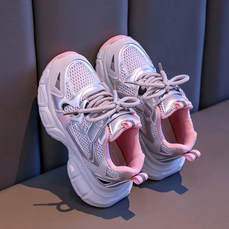 2024. g. Jaunas meiteņu kedas Lielas, daudzpusīgas bērnu basketbola apavi Skolas kausālie bērniem Modes sporta apavi Neslīdoši, elpojoši