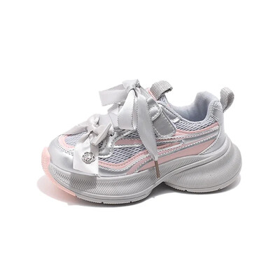 Vaikiški bėgimo bateliai mergaičių mokykliniai rudens kalnų krištoliniai laisvalaikio sportiniai bateliai neslystančiais dryželiais krepšinio bateliai sportbačiai Patogus