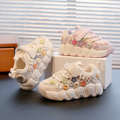 Gyermek sportcipők őszi kényelmes lányok futócipők divatos légáteresztő diák alkalmi cipők puha talp csúszásgátló