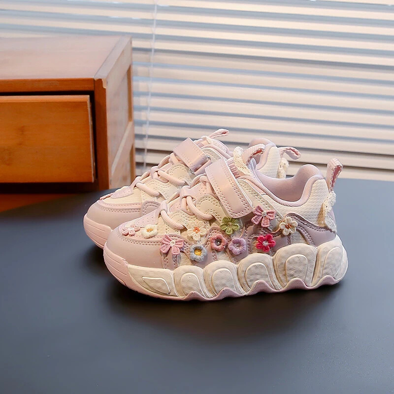 Gyermek sportcipők őszi kényelmes lányok futócipők divatos légáteresztő diák alkalmi cipők puha talp csúszásgátló