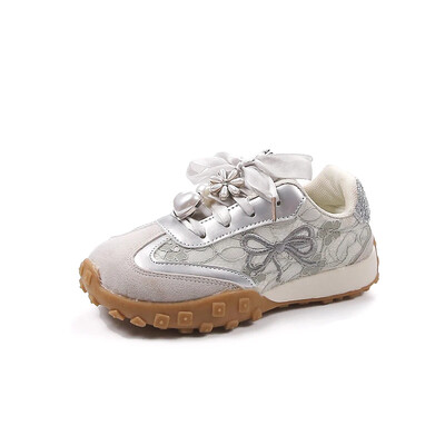 2024 m. Nauji tinkliniai kvėpuojantys mergaičių sandalai Patogūs odiniai sportiniai vaikiški batai Mergaičių vaikiški mokykliniai batai