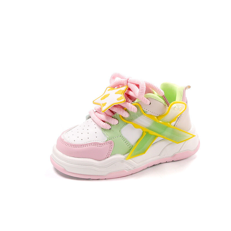 Detské tenisové topánky, všestranné pre dievčatá, tenisky, módne, ležérne, 2024, nové školské bežecké topánky s roztomilými hviezdičkami, protišmykové