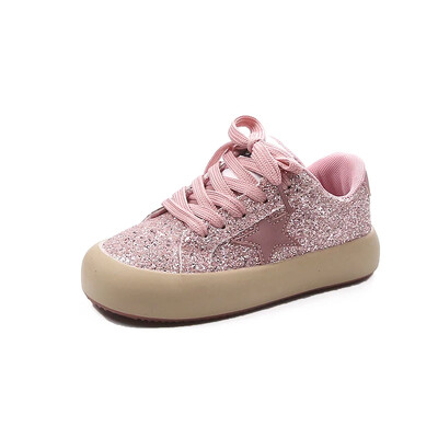 Pantofi copii pentru fete pantofi moi paiete diamant stele pantofi sport pentru alergare copii plat ocazional bebeluș copil mic pantofi în aer liber