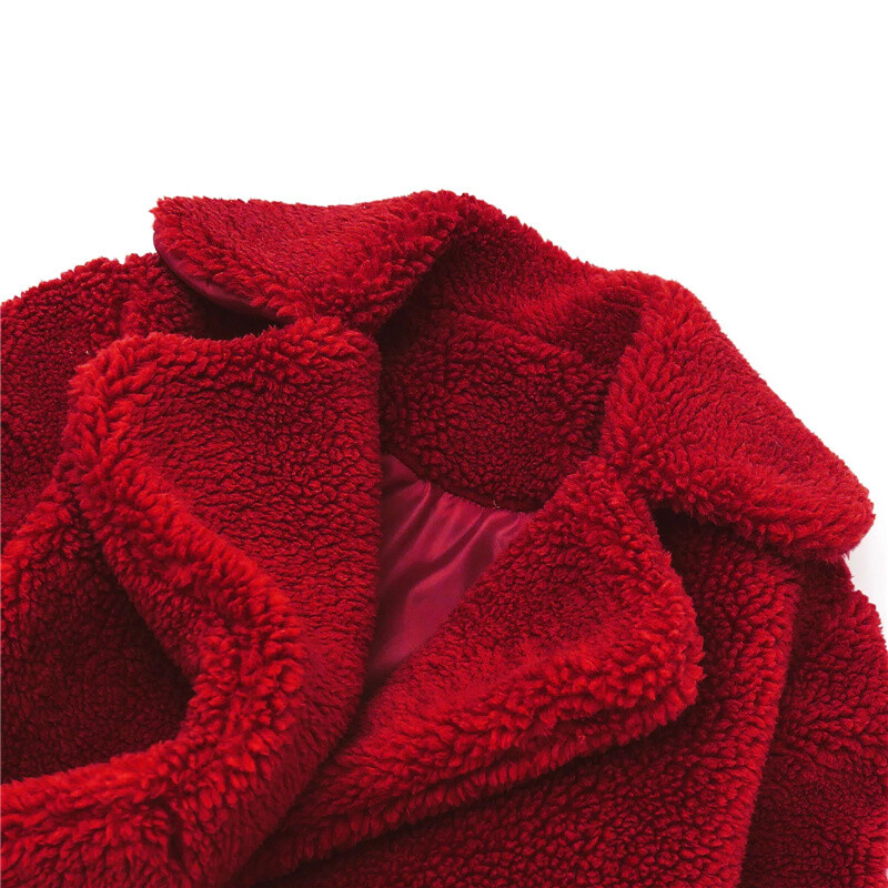 Ζεστά αρνίσια μάλλινα μπουφάν για κορίτσια Αγόρια Χειμερινά φλις πανωφόρια φθινοπωρινά Παιδικά Μόδα Παλτό Μονόστομο Μεγάλα Παιδικά Ρούχα