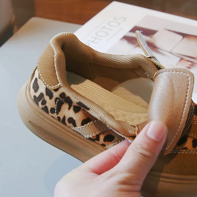 Toamnă iarnă Pantofi sport tenis pentru copii Tendință Moda băieți imprimeu leopard Anti-alunecoși pantofi cu talpă moale Pantofi de bord pentru copii