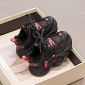 Κορίτσια 2024 Νέα παιδικά αθλητικά παπούτσια Φθινόπωρο και Χειμώνας Plus Cashmere Big Children Δύο βαμβακερά παπούτσια για κορίτσια Light Daddy παπούτσια