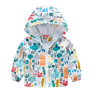 Jachetă ocazională cu mânecă lungă pentru fete, drăguț cu desene animate, jachetă pentru copii, cu glugă, impermeabilă, haine pentru copii, haine pentru fetițe