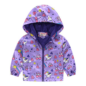 Jachetă ocazională cu mânecă lungă pentru fete, drăguț cu desene animate, jachetă pentru copii, cu glugă, impermeabilă, haine pentru copii, haine pentru fetițe