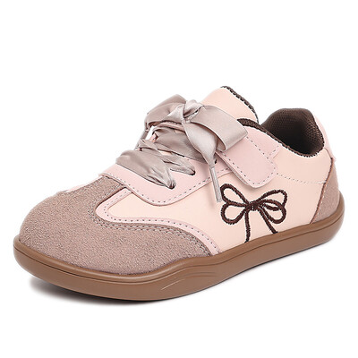 Νέα παπούτσια για κορίτσια, σχολικά αθλητικά, Ευέλικτα παιδικά αθλητικά παπούτσια με απαλό κέντημα στο κάτω μέρος, παιδικά παπούτσια τένις Μόδα συνονθύλευμα