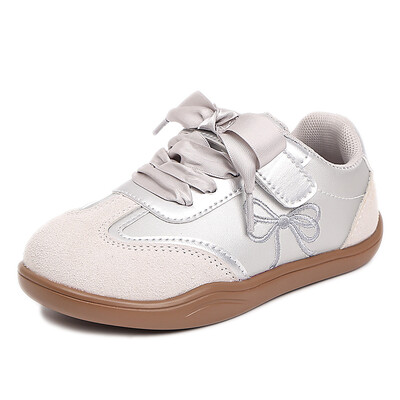 Νέα παπούτσια για κορίτσια, σχολικά αθλητικά, Ευέλικτα παιδικά αθλητικά παπούτσια με απαλό κέντημα στο κάτω μέρος, παιδικά παπούτσια τένις Μόδα συνονθύλευμα