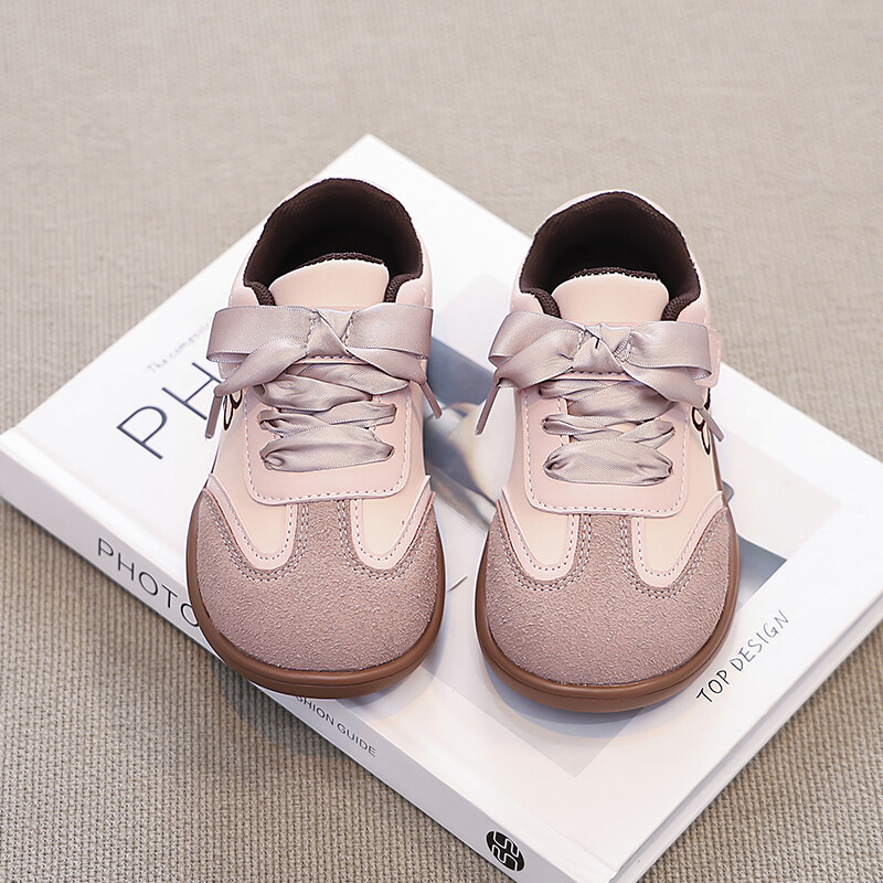 Νέα παπούτσια για κορίτσια, σχολικά αθλητικά, Ευέλικτα παιδικά αθλητικά παπούτσια με απαλό κέντημα στο κάτω μέρος, παιδικά παπούτσια τένις Μόδα συνονθύλευμα