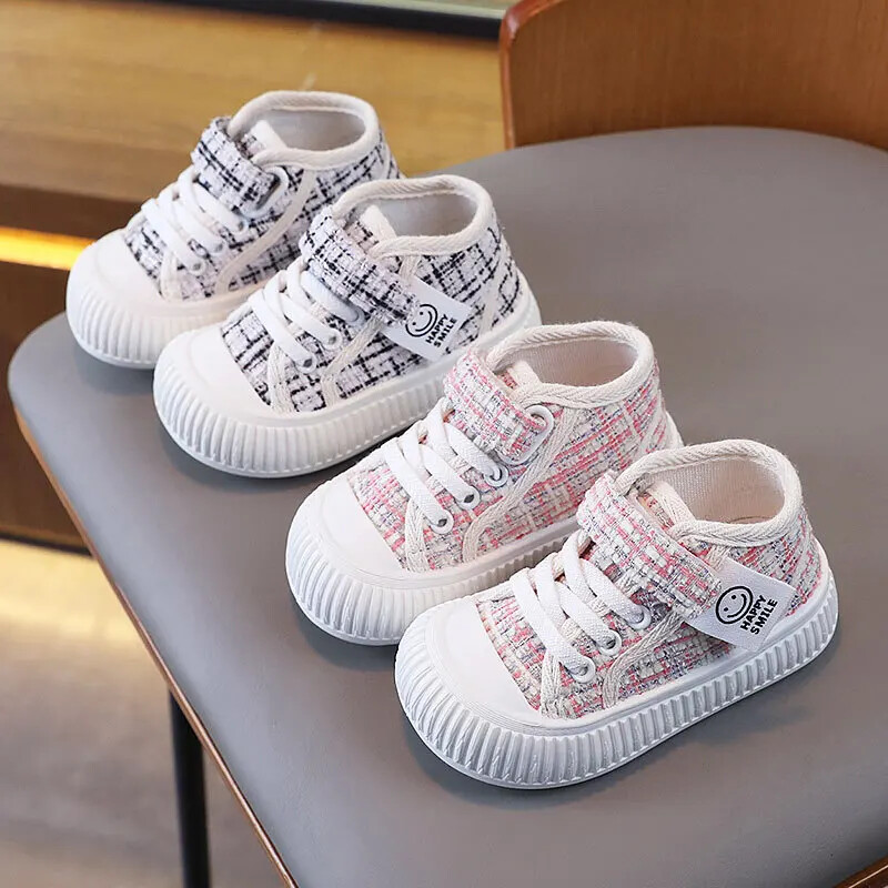 2023. őszi, magas szárú gyermek vászoncipők golyós cipők óvodás fiúk lányok baba alkalmi szandálok gyerekeknek