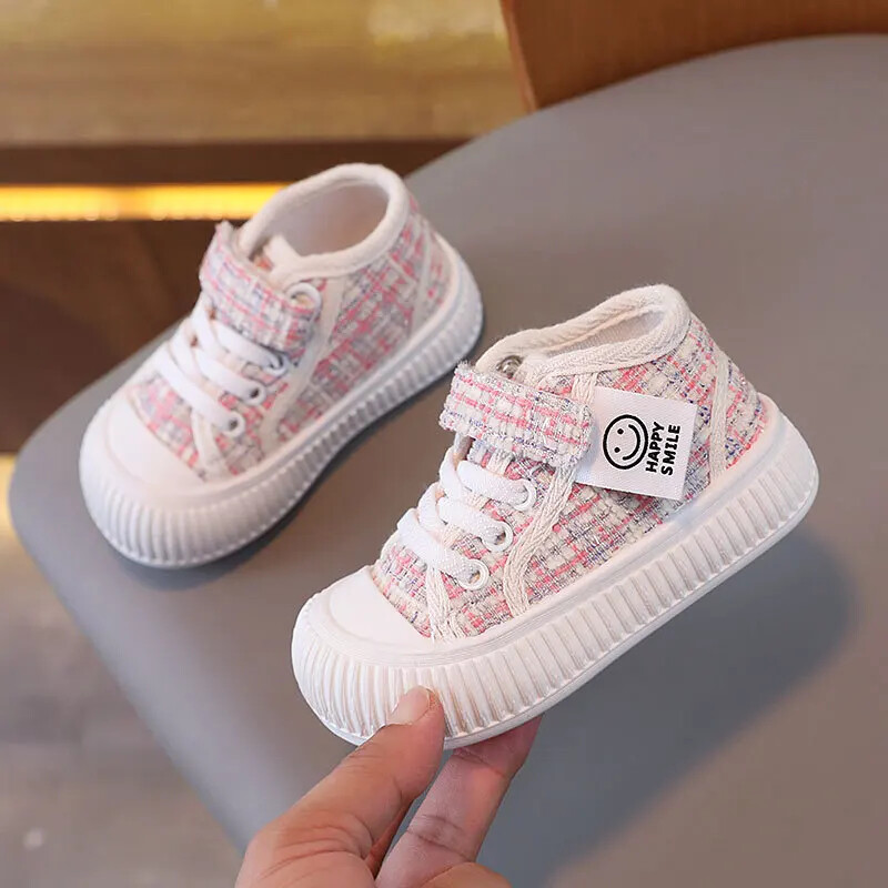 2023. őszi, magas szárú gyermek vászoncipők golyós cipők óvodás fiúk lányok baba alkalmi szandálok gyerekeknek
