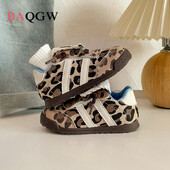 Αθλητικά πάνινα παπούτσια μόδας με Leopard Παιδική μόδα Casual Παιδική Πλατφόρμα Αθλητικά παπούτσια με ρίγες Χαμηλά άνετα βουλκανιζέ πάνινα παπούτσια