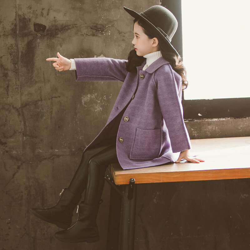 Μάλλινα παλτό για κορίτσια Baby Winter Cute Outerwear 2023 New Children Casual jack Παιδικό Φθινοπωρινό Πανωφόρι Μονόχρωμο Ανεμοδράστη