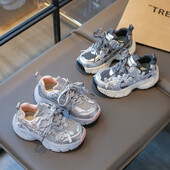 Nove tenisice za djevojčice iz 2024. Deblje dno Neklizajuće dječje tenisice Modne nove dječje sportske cipele za djecu, svestrane, debele