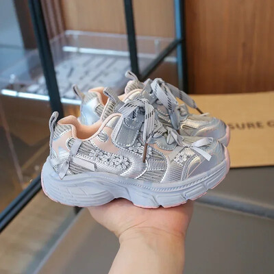 Nove tenisice za djevojčice iz 2024. Deblje dno Neklizajuće dječje tenisice Modne nove dječje sportske cipele za djecu, svestrane, debele