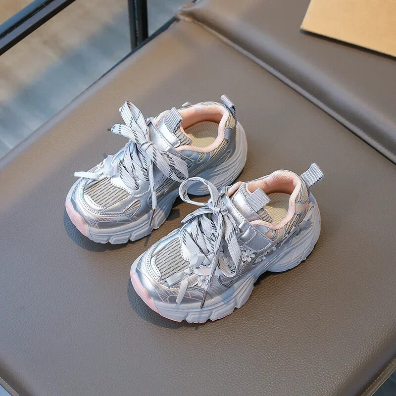 Nove tenisice za djevojčice iz 2024. Deblje dno Neklizajuće dječje tenisice Modne nove dječje sportske cipele za djecu, svestrane, debele