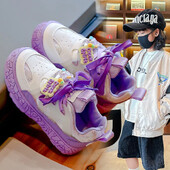 Mergaičių sportiniai bateliai pavasario rudens rožiniai neslystantys drabužiai vaikiški madingi laisvalaikio batai 23-36 dydžio minkšta apačia vaikiški batai kūdikiams