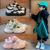 2024. g. bērnu ikdienas apavi Studentu, bērnu brīvdabas skriešanas apavi zēniem meitenēm, ādas sporta apaviem, brīvā laika sporta apaviem