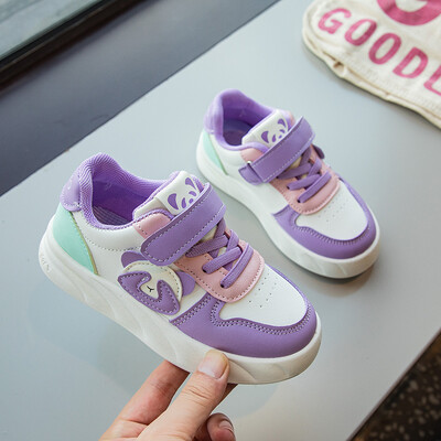 Δερμάτινα φθινοπωρινά παπούτσια για κορίτσια μόδα Casual μωβ Παιδικά αθλητικά παπούτσια κορίτσι Άνετα αντιολισθητικά παπούτσια skateboard Παιδικά κορίτσια