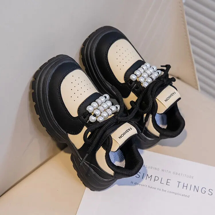 Αθλητικά παπούτσια για κορίτσια 2024 Νέα καθημερινή παιδική πλατφόρμα Daddy παπούτσια