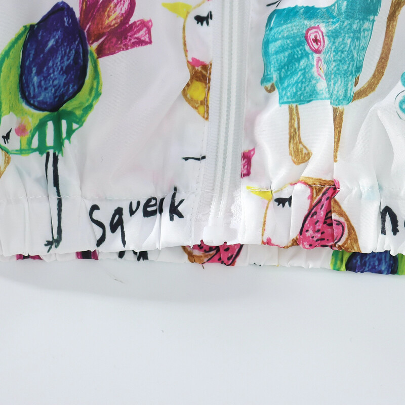 Novi proljetni i jesenski dječji kaput Vanjskotrgovinska dječja odjeća Slatka jakna Zoo s kapuljačom i patentnim zatvaračem s punim printom iz crtića