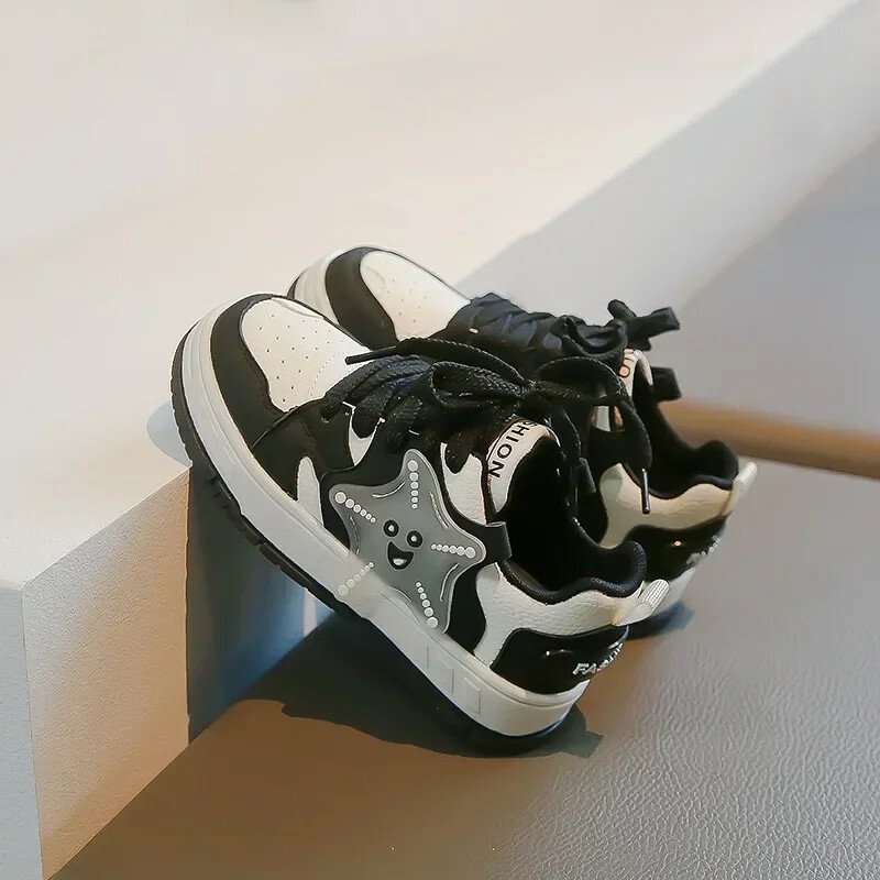 Băieți Fete Pantofi ocazional cu stele drăguțe Pantofi sport pentru copii Talpă groasă și moale 2024 Noua modă pentru copii Pantofi de alergare respirabili