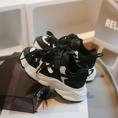 Παιδικά αθλητικά παπούτσια Ευέλικτα για μαθητικά παπούτσια τρεξίματος Διχτυωτό αναπνεύσιμο 2024 Ολοκαίνουργια μόδα Παιδικά αθλητικά παπούτσια Χοντρή μαλακή σόλα