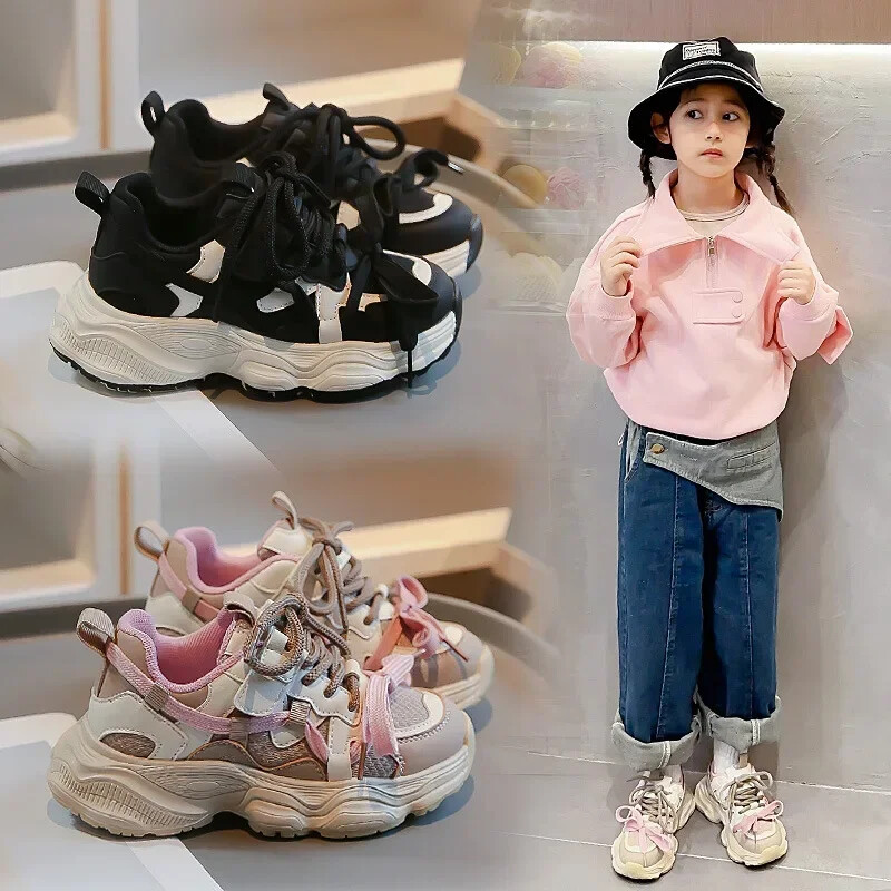 Παιδικά αθλητικά παπούτσια Ευέλικτα για μαθητικά παπούτσια τρεξίματος Διχτυωτό αναπνεύσιμο 2024 Ολοκαίνουργια μόδα Παιδικά αθλητικά παπούτσια Χοντρή μαλακή σόλα