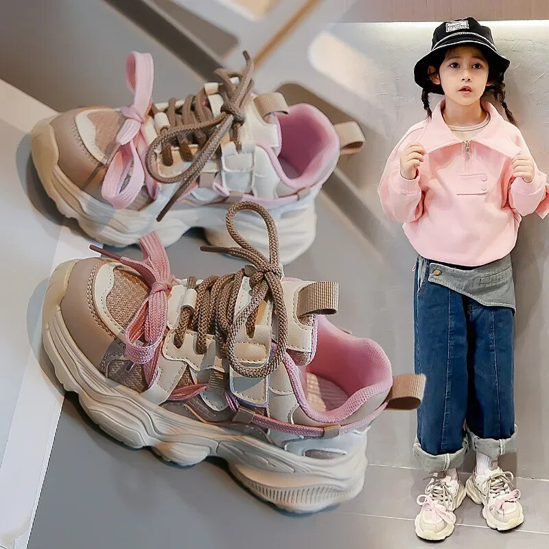 Παιδικά αθλητικά παπούτσια Ευέλικτα για μαθητικά παπούτσια τρεξίματος Διχτυωτό αναπνεύσιμο 2024 Ολοκαίνουργια μόδα Παιδικά αθλητικά παπούτσια Χοντρή μαλακή σόλα