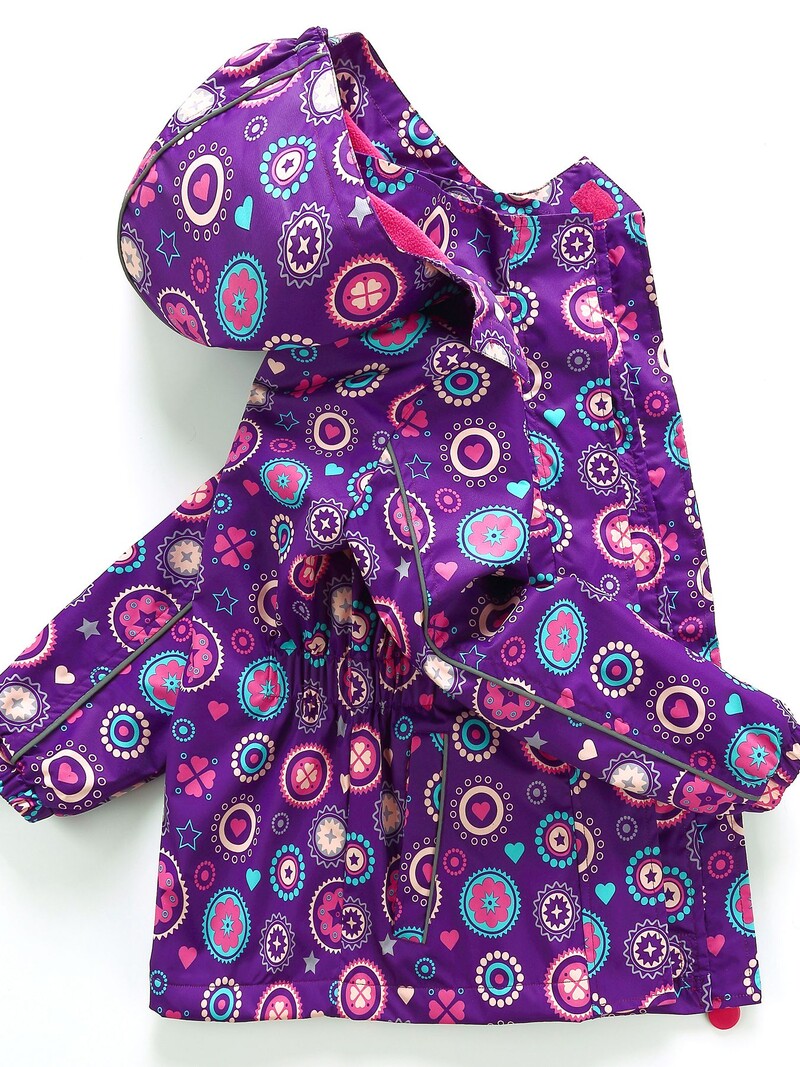 Mergaičių megztinis, atsparus vėjui ir vandeniui, termiškai šiltas striukė su džemperiu su pilna spauda ir atspindinčia detale, lauko paltai nuo vėjo